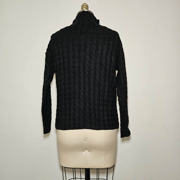 Philosophy Textured Black Turtleneck Sweater - Picture 4 of 4
